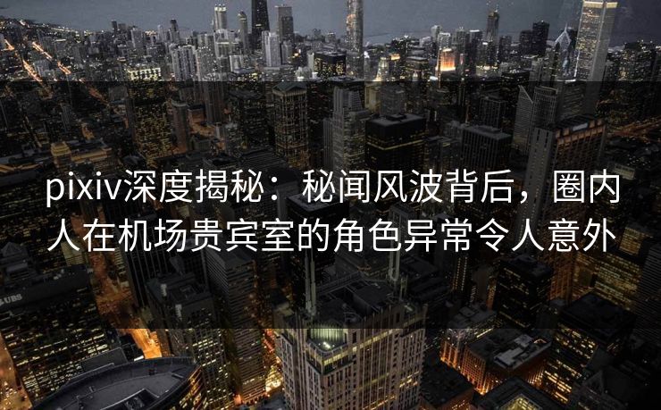pixiv深度揭秘：秘闻风波背后，圈内人在机场贵宾室的角色异常令人意外
