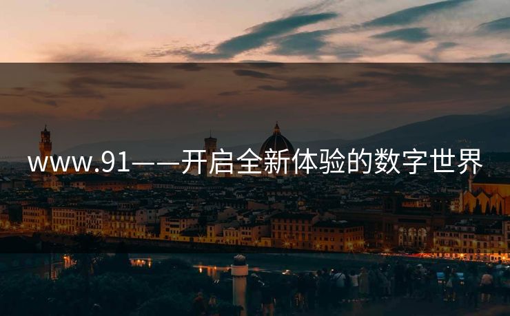 www.91——开启全新体验的数字世界